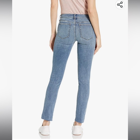 Sam Edelman The Kitten Straight Leg Raw Hem Jeans Quinn Denim Blue NWT Size 8/29 - Picture 3 of 9